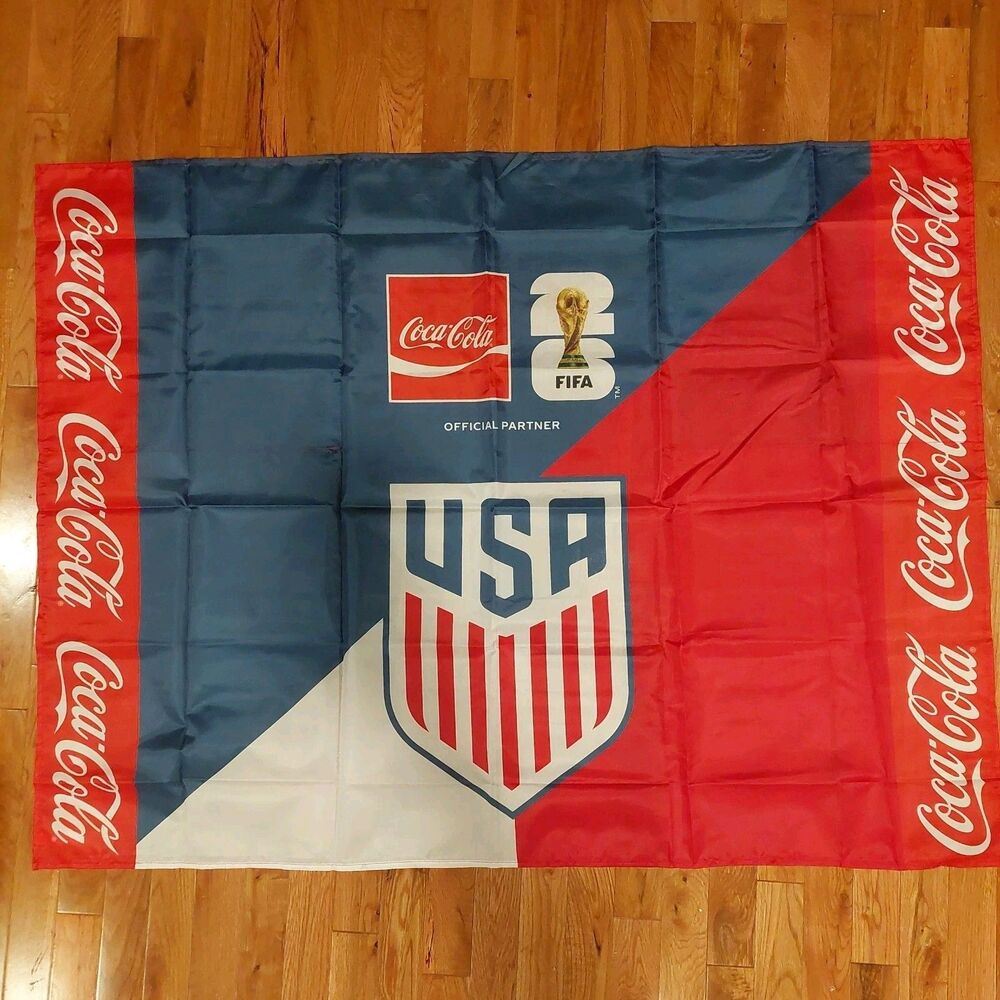 New FIFA World Cup 2026 Soccer Coca Cola USA Promo Flag Cape